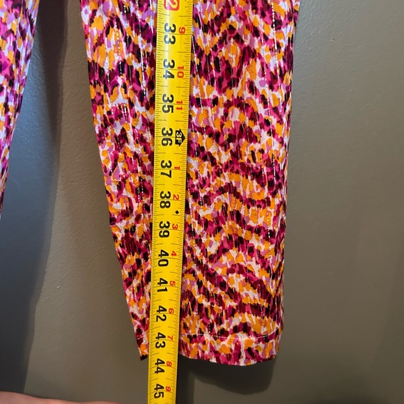 NWT Bar III 3X Womens Orange Pink Wide Leg High Rise Tiger Tracks Lounge Pants! - Picture 15 of 16